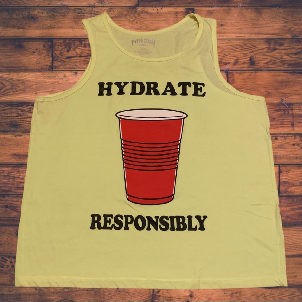 Funny y2K Graphic Tank Top Drink Responsibly Red Solo Cup Spencer’s Shirt